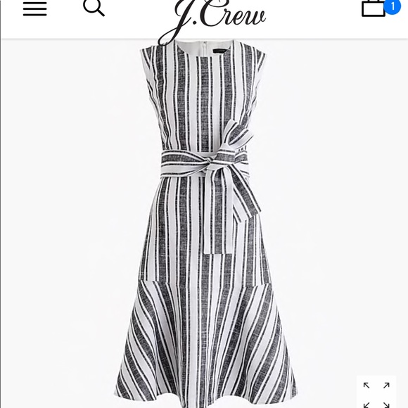 JCrew Tall Belted dress NWT red or black - Picture 3 of 8